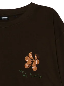 Discount Cropp Świąteczna koszulka z pierniczkiem brązowy