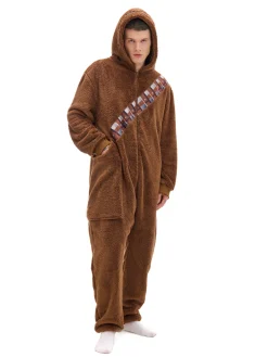 Online Cropp Świąteczna onesie Star Wars Chewbacca brązowy