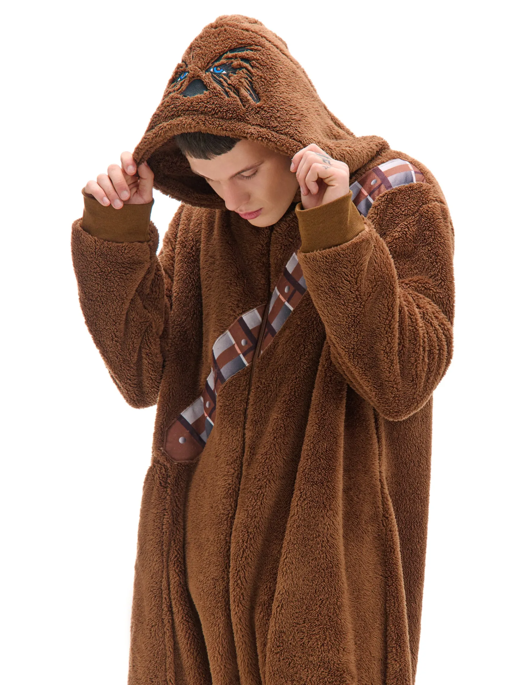 Online Cropp Świąteczna onesie Star Wars Chewbacca brązowy
