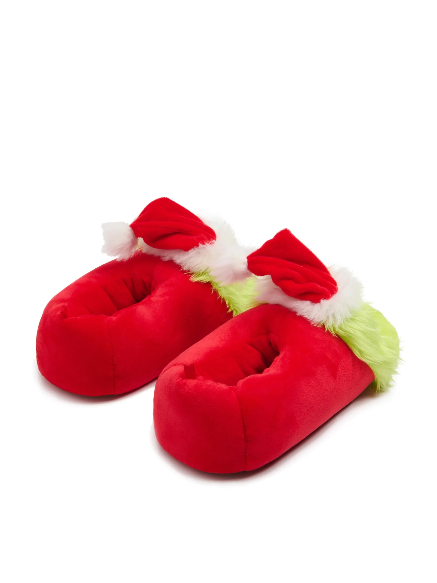Sale Cropp Świąteczne duże kapcie Grinch zielony