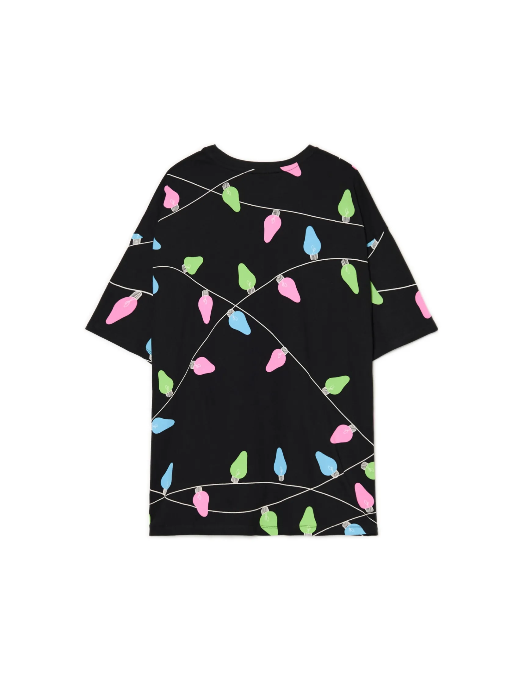 Online Cropp Świąteczny T-shirt Stitch czarny
