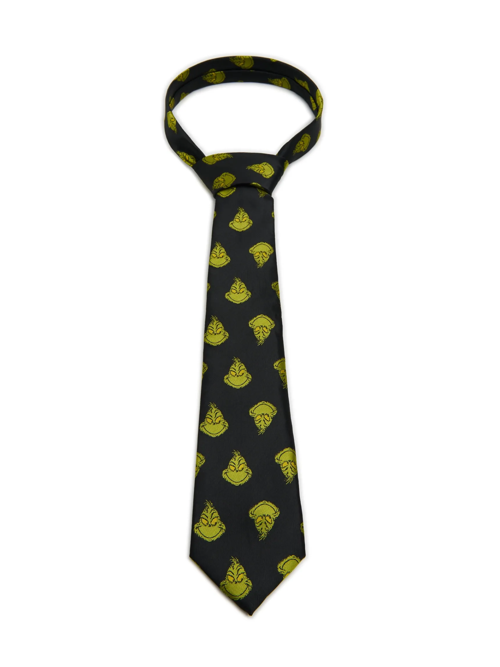 Discount Cropp Świąteczny krawat Grinch czarny