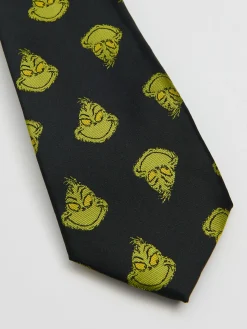 Discount Cropp Świąteczny krawat Grinch czarny