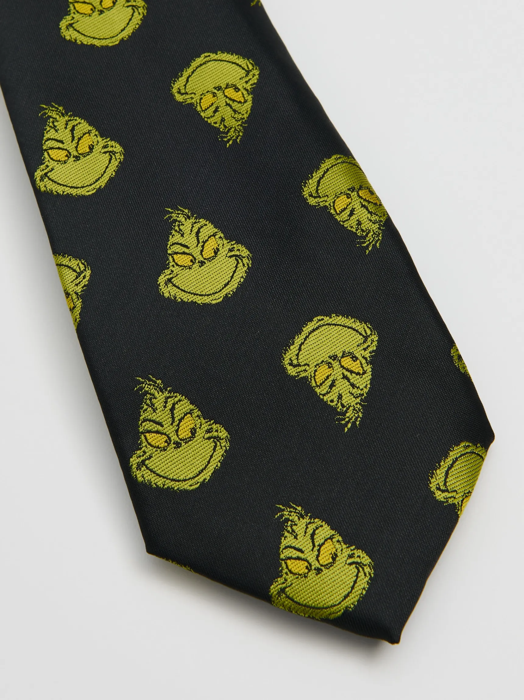 Discount Cropp Świąteczny krawat Grinch czarny