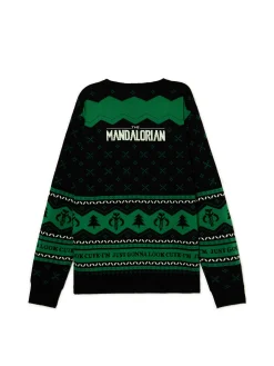 Best Cropp Świąteczny sweter Mandalorian zielony