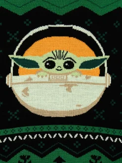 Best Cropp Świąteczny sweter Mandalorian zielony