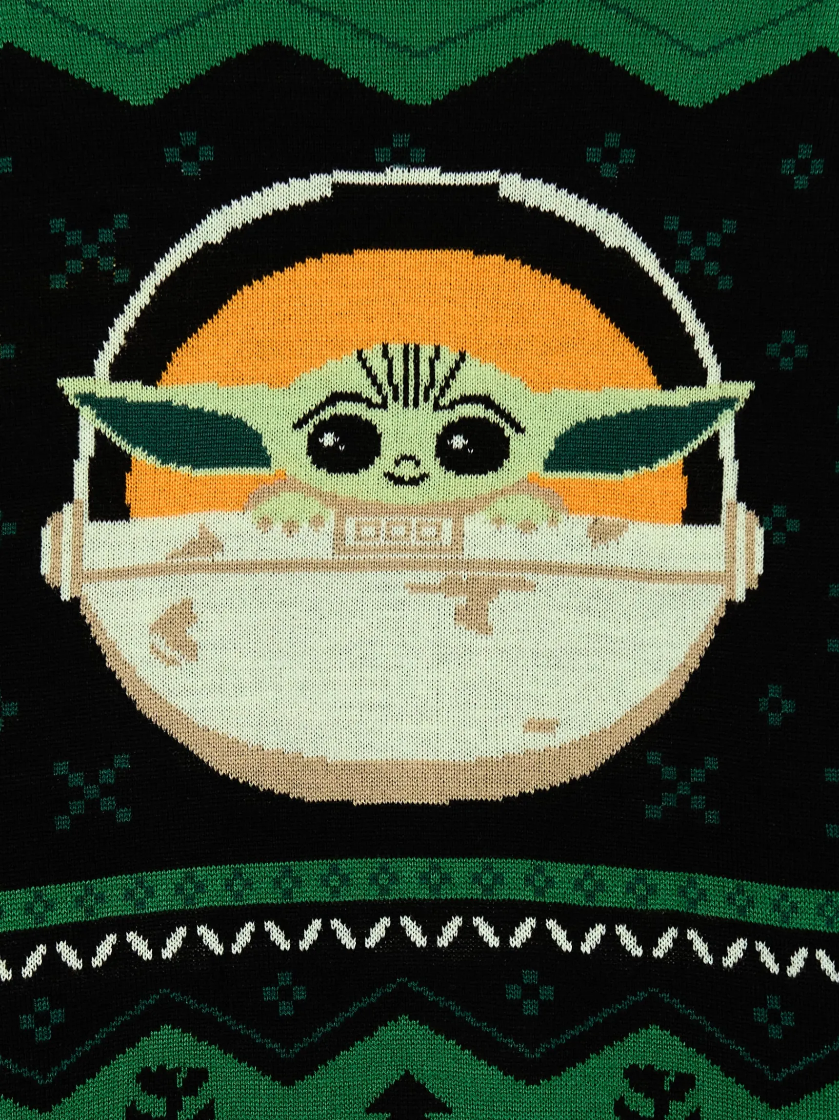 Best Cropp Świąteczny sweter Mandalorian zielony