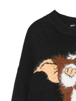 Fashion Cropp Świąteczny sweter z Gremlinem Gizmo czarny