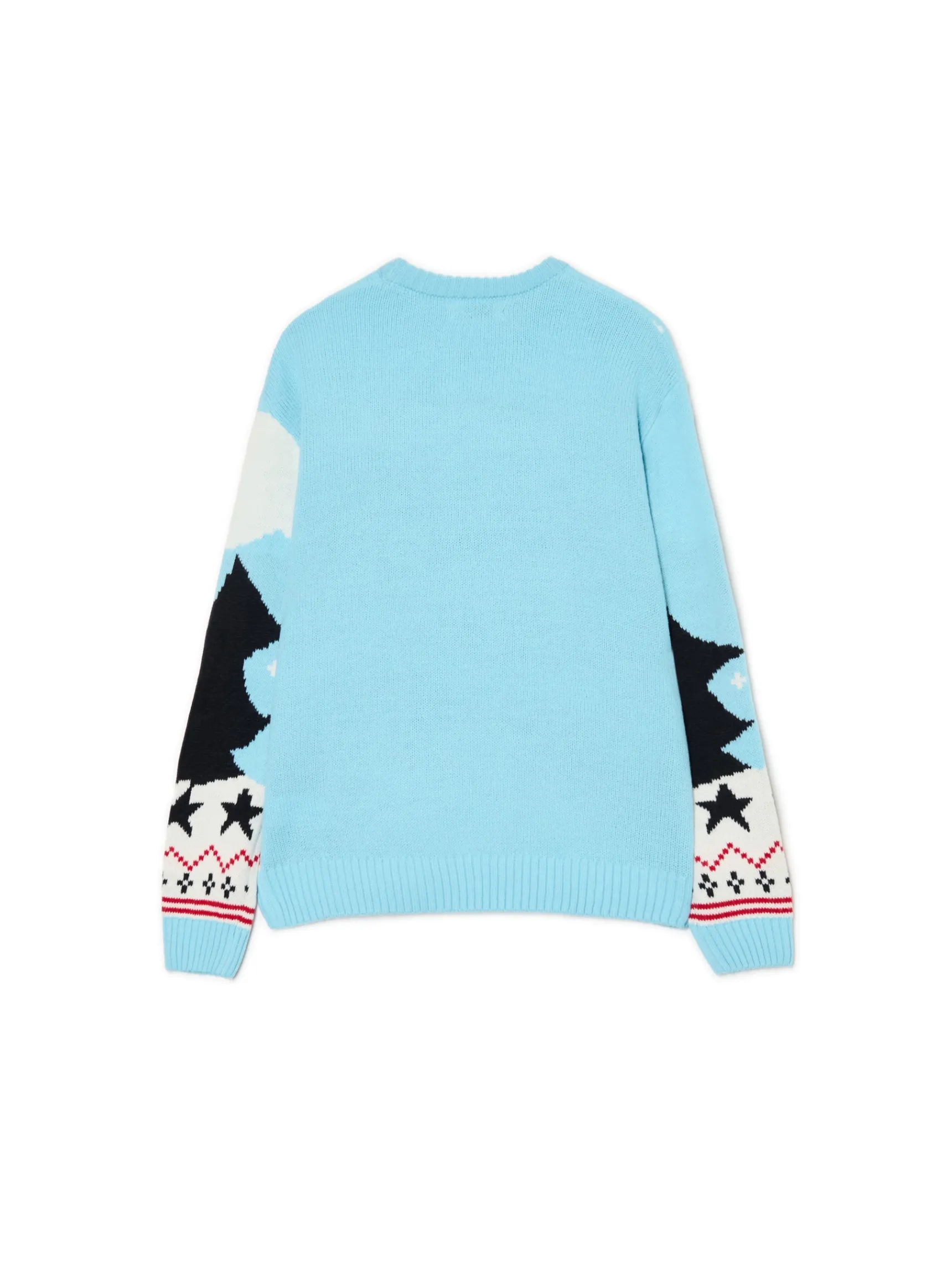 Outlet Cropp Świąteczny sweter z jamnikiem błękitny