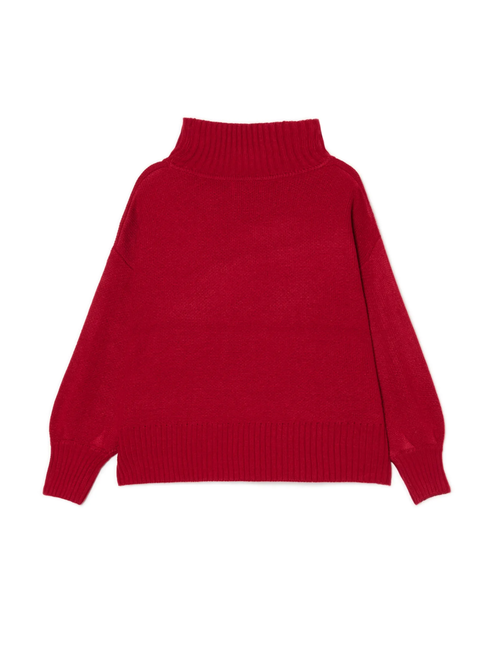 Outlet Cropp Świąteczny sweter z kokardką czerwony