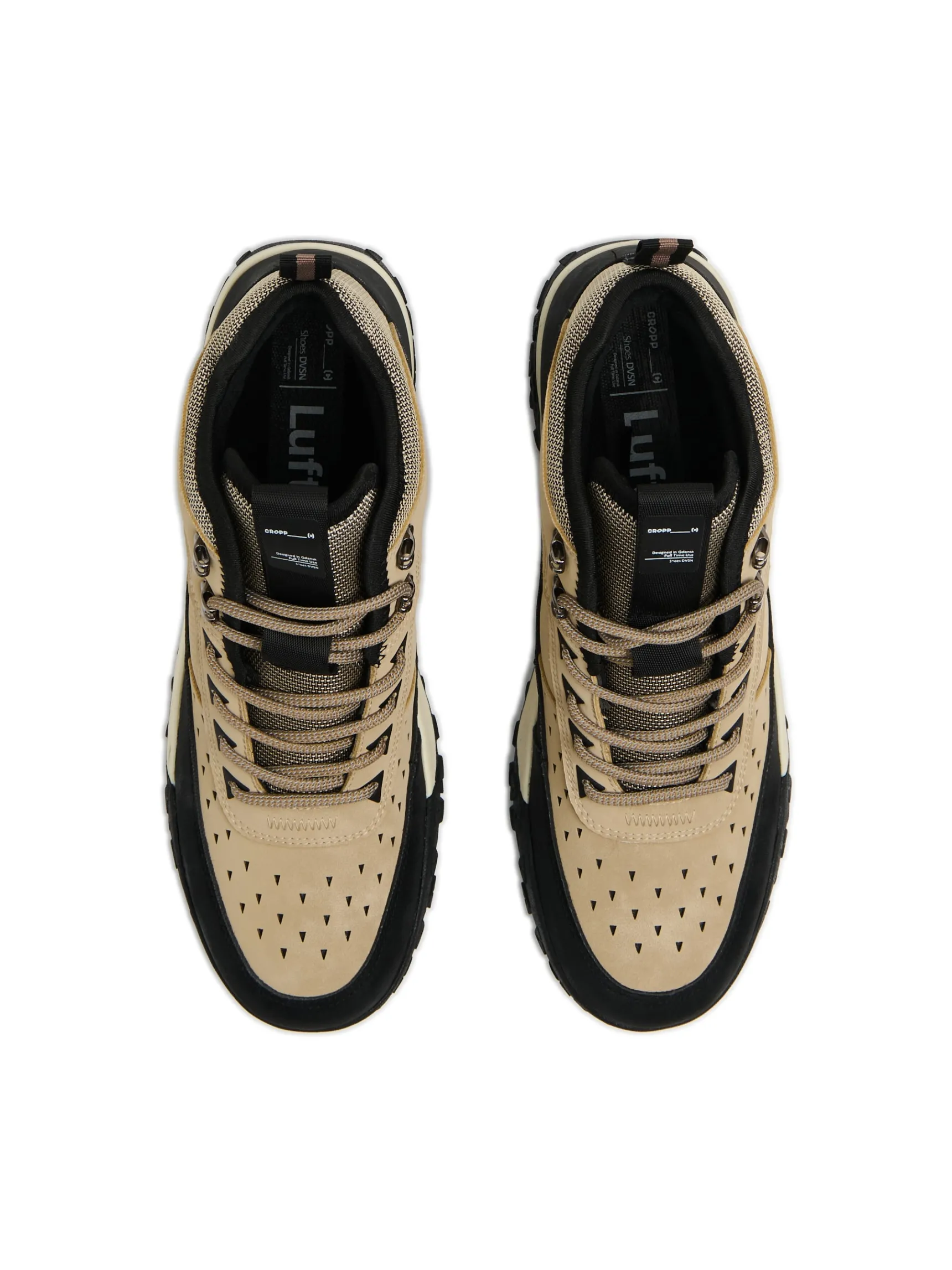 New Cropp Wysokie beżowe sneakersy beżowy