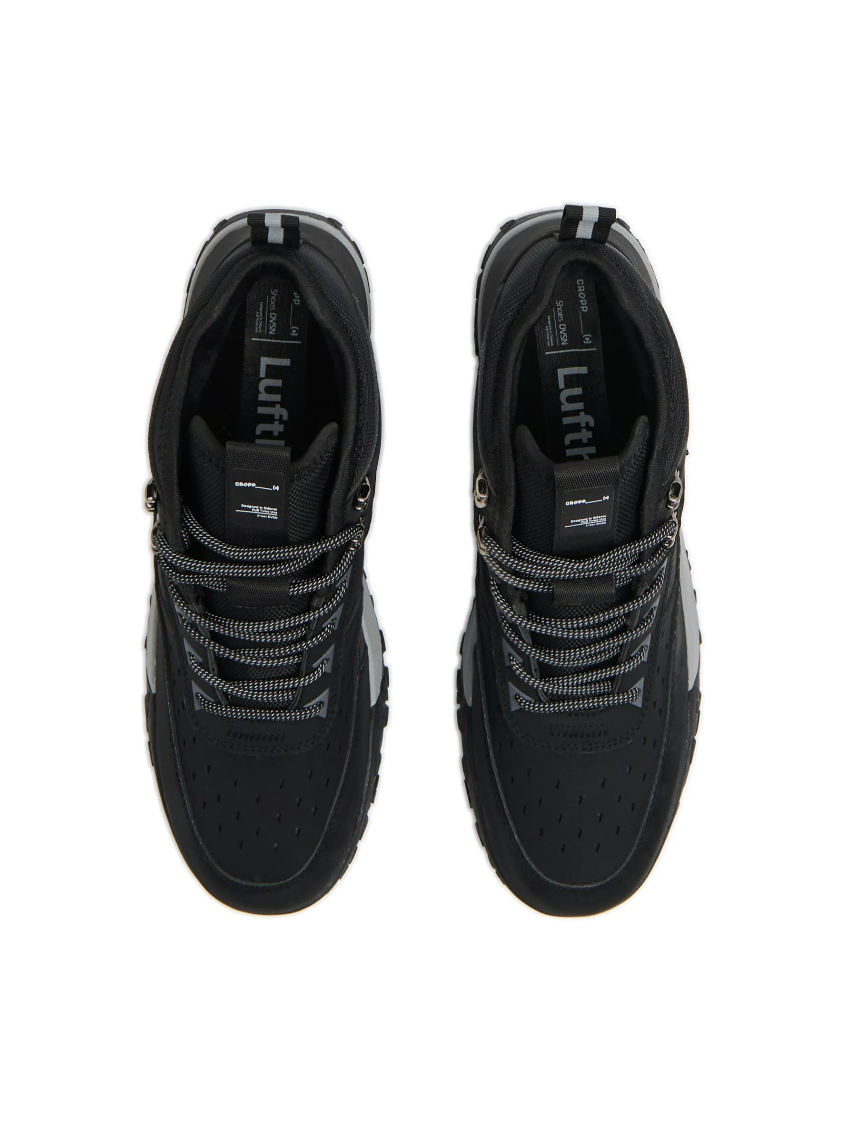 Fashion Cropp Wysokie czarne sneakersy czarny