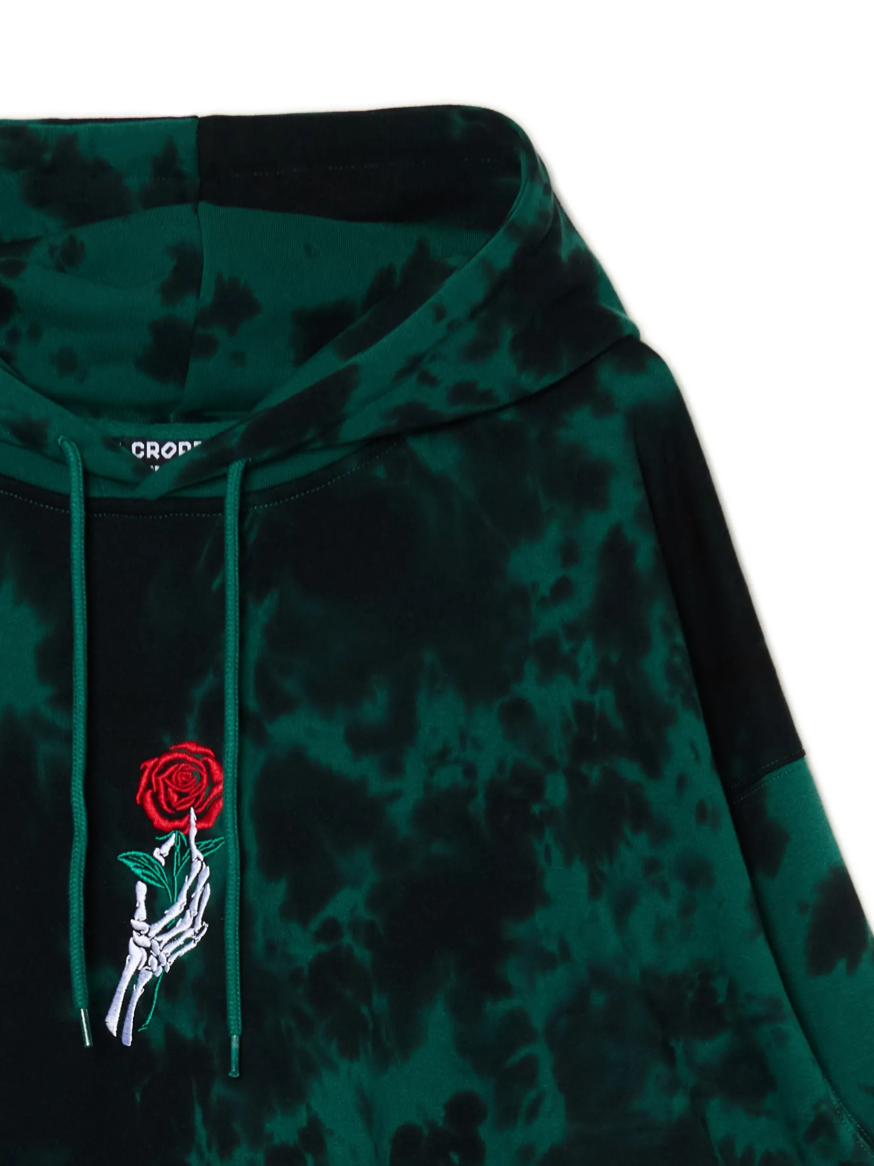 Clearance Cropp Wzorzysta bluza z kapturem zielony