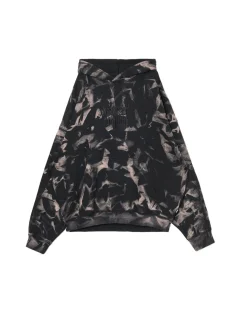 Clearance Cropp Wzorzysta bluza z kapturem z naszywką szary