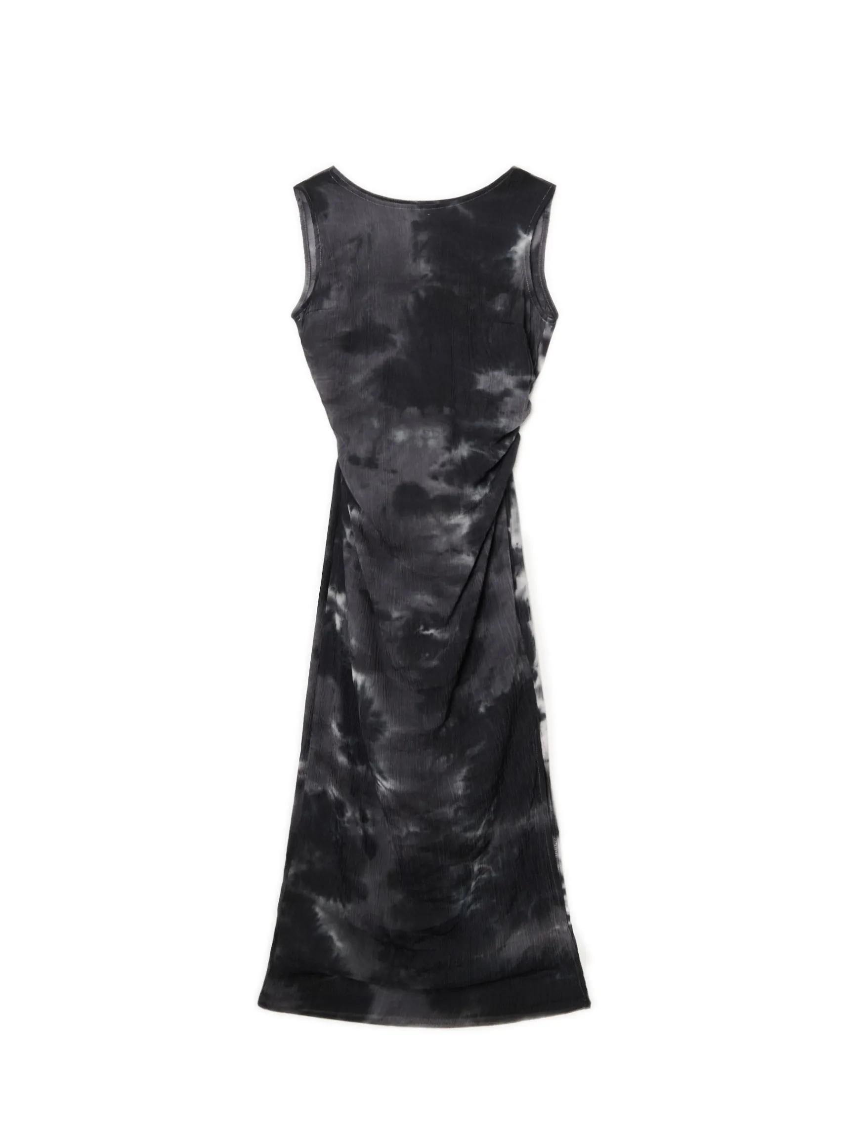 New Cropp Wzorzysta czarna sukienka maxi czarny