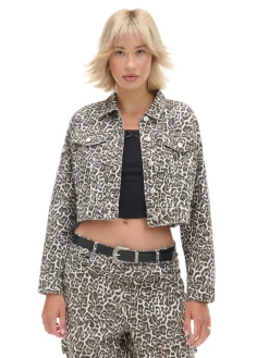 Outlet Cropp Wzorzysta koszula w panterkę wielobarwny