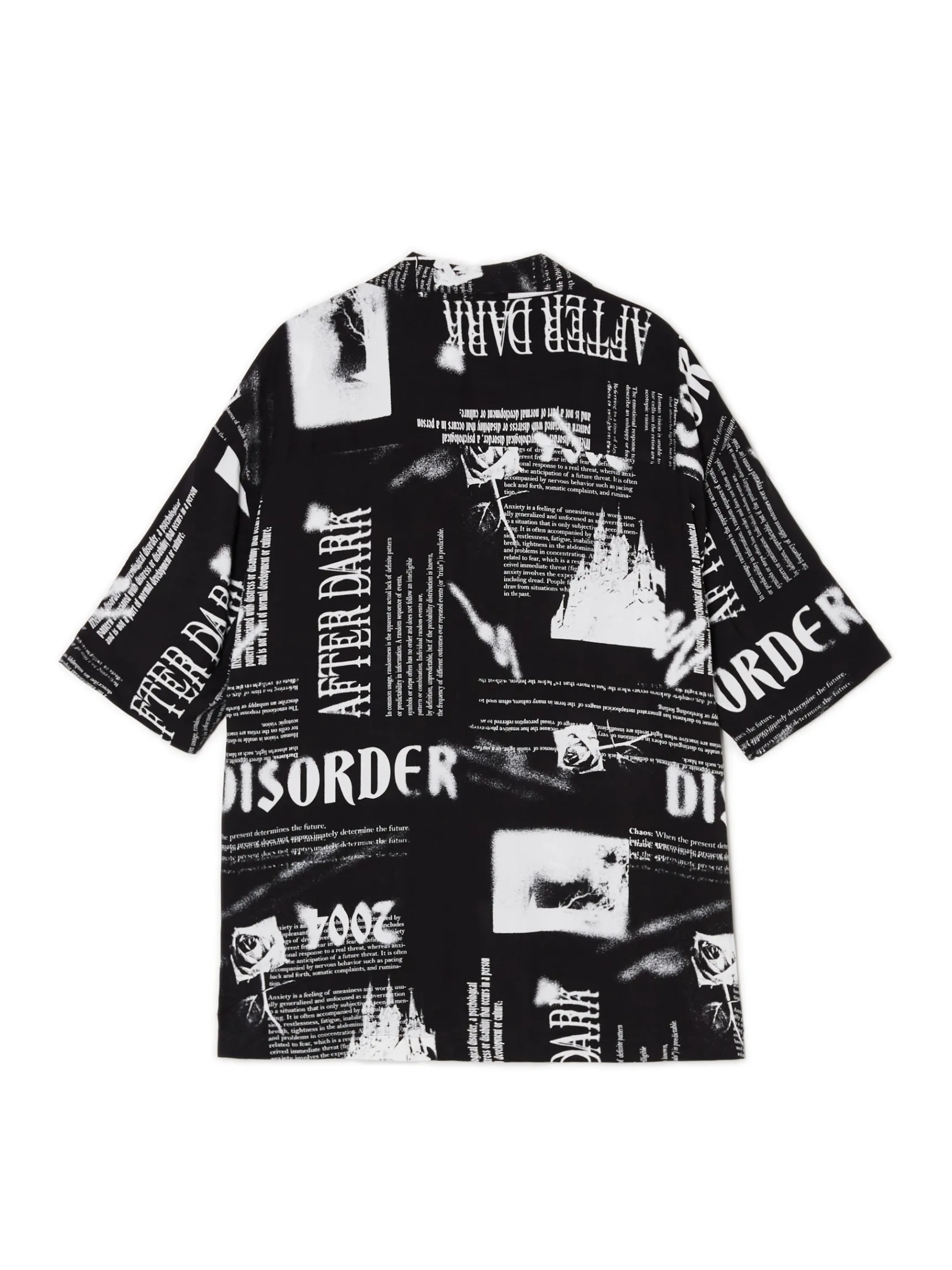 Clearance Cropp Wzorzysta koszula z kołnierzykiem czarny