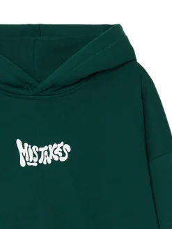 New Cropp Zielona bluza hoodie z nadrukiem zielony