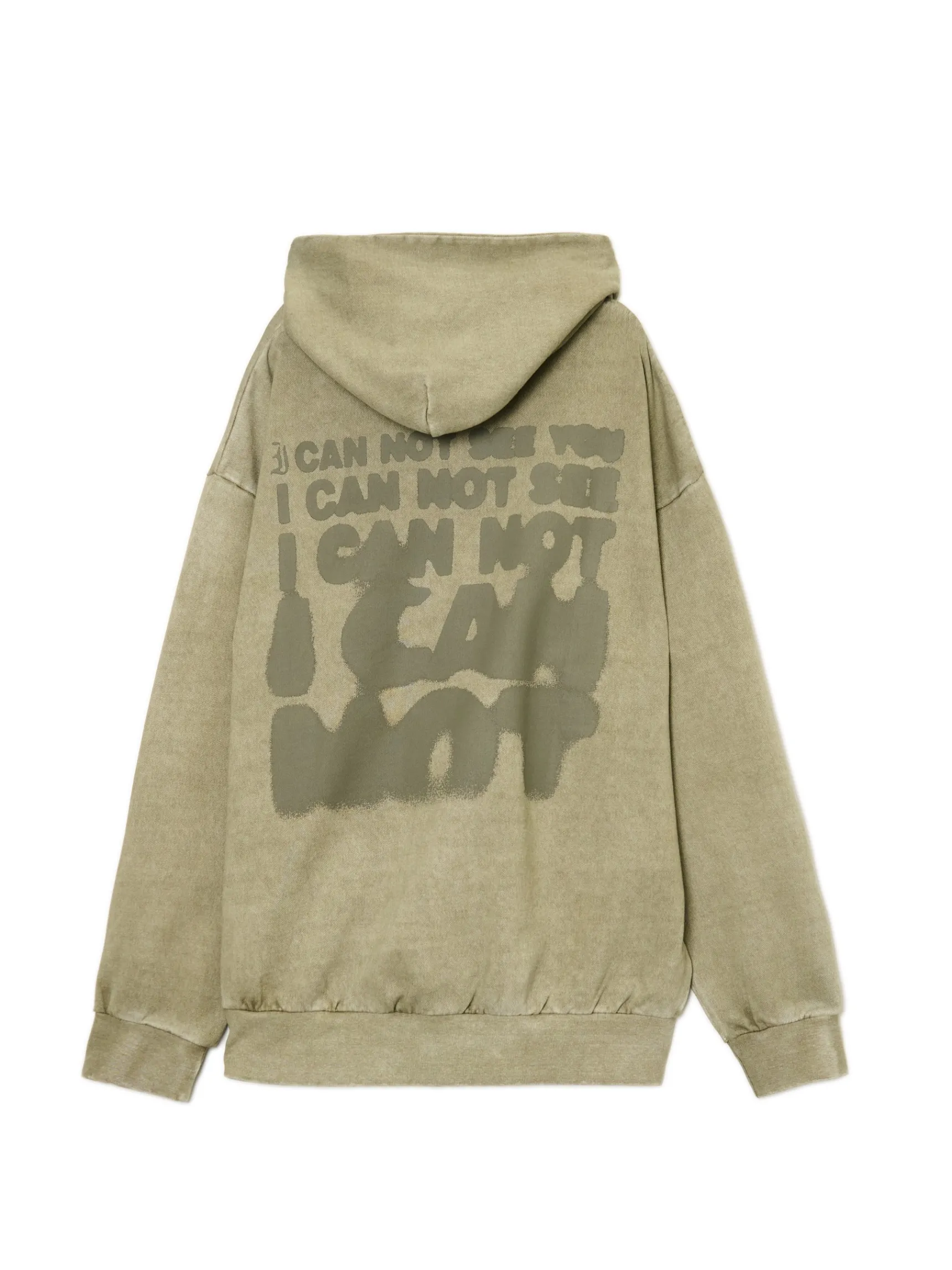 Outlet Cropp Zielona bluza loose z kapturem zielony