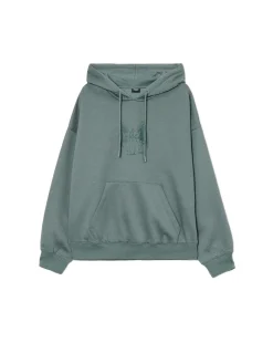 Clearance Cropp Zielona bluza z kocim motywem zielony
