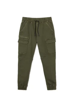 Clearance Cropp Zielone joggery cargo zielony