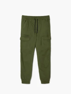 New Cropp Zielone joggery z kieszeniami cargo zielony