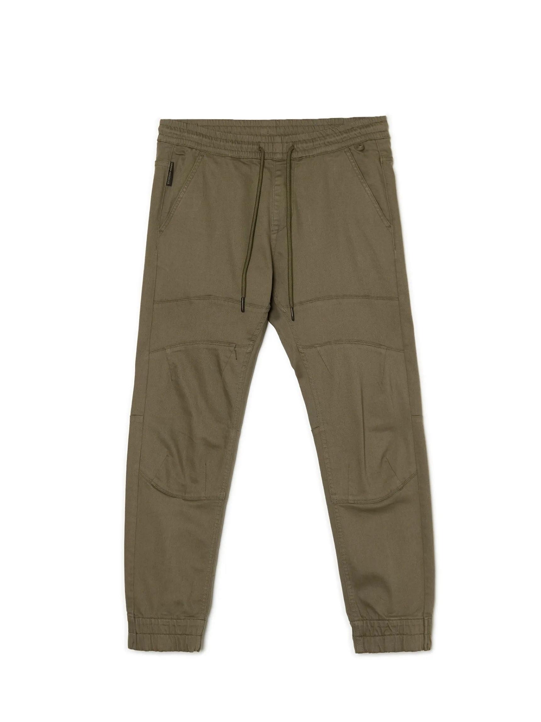 Sale Cropp Zielone joggery z kieszeniami cargo zielony