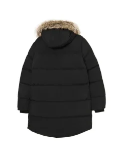 Sale Cropp Zimowy pikowany płaszcz z kapturem czarny